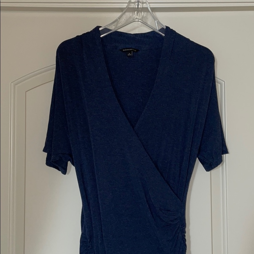 Banana Republic stretch faux wrap dress